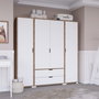 Hanah Home Nisan 1600-024 Nogal claro y blanco
